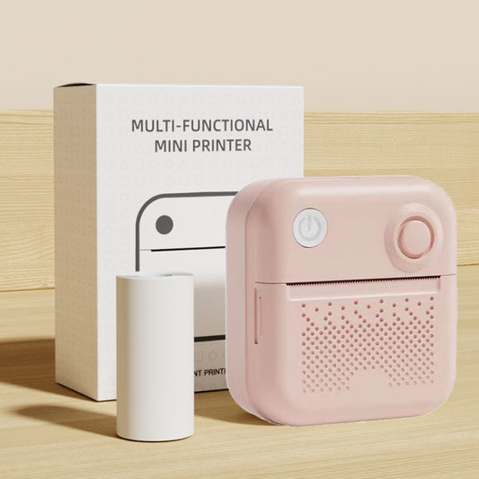 200DPI Mini Label Printer Thermal Inkless Black And White Printer With 1 Roll Printing Paper