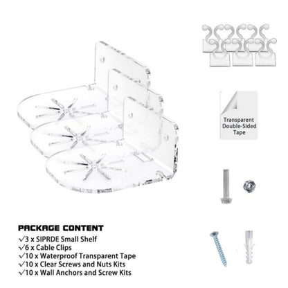 3pcs / Set Acrylic Wall Mount Bracket For Baby Monitor / Safety Camera / Speaker, YX135
