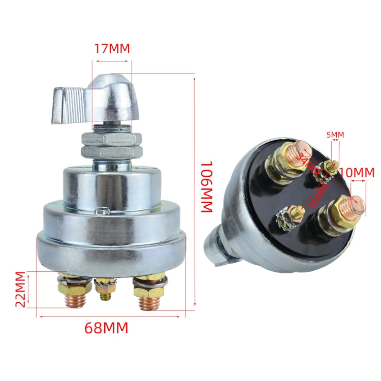 200A 12V RV Yacht High Current Battery Disconnect Power Switch, One, Two With Accessories