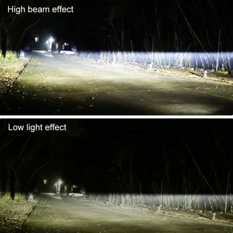 20W Motorcycle LED Headlight Auxiliary Spotlight Lens Dual Color Fog Light