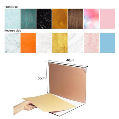 30x40cm 2+7 Thick Background Boards Photography Props Background Set, One, Two, Three