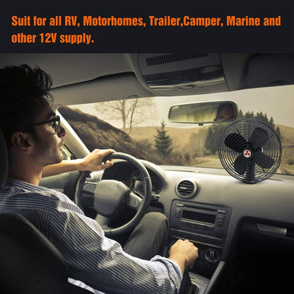 Engineering Car Excavator Strong Cooling High Power Fan, 6 Inch 12V, 6 Inch 24V, 8 Inch 12V, 8 Inch 24V