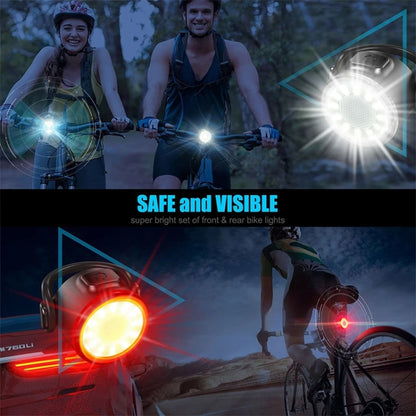 USB High Bright Bicycle Tail Light MTB Headlight Night Riding Safety Warning Light Cycling Equipment