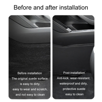 For Tesla Center Console Side Anti-kick Protective Pad, For 2024 Model 3 Driver Passenger Inner Side TPE, For 2024 Model 3 Driver Passenger Inner Side Leather, For 2024 Model 3 Rear Row TPE, For Model 3 Center Console Sides TPE