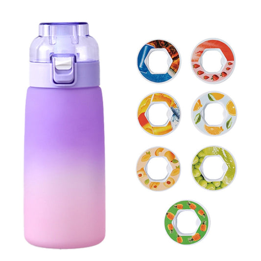 Scent Flavored Water Bottle Leak-Proof Outdoor Sport Water Cup With 7 0 Sugar 0 Calorie Scent Rings, 600ml