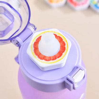 Scent Flavored Water Bottle Leak-Proof Outdoor Sport Water Cup With 7 0 Sugar 0 Calorie Scent Rings, 600ml