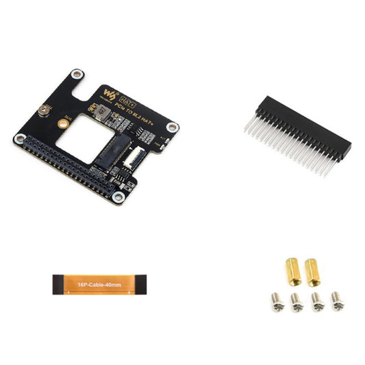 Waveshare For Raspberry Pi 5 PCIe To M.2 Adapter, NVMe Protocol M.2 SSD, Basic Kit