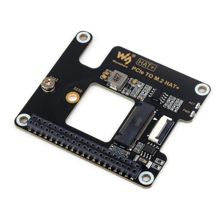 Waveshare For Raspberry Pi 5 PCIe To M.2 Adapter, NVMe Protocol M.2 SSD, Basic Kit