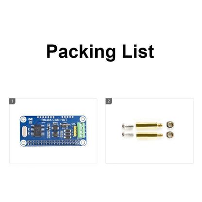 Waveshare 14882 For Raspberry Pi RS485 SPI CAN HAT Bus Module, 14882