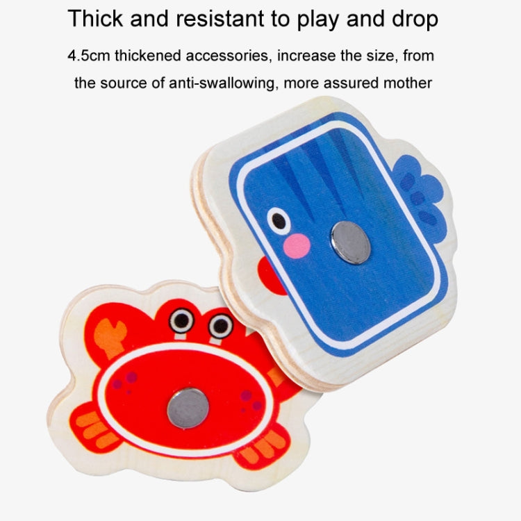 Toddler Color Shape Cognition Fishing Game Montessori Toy Wooden Magnetic Parent-Child Toy