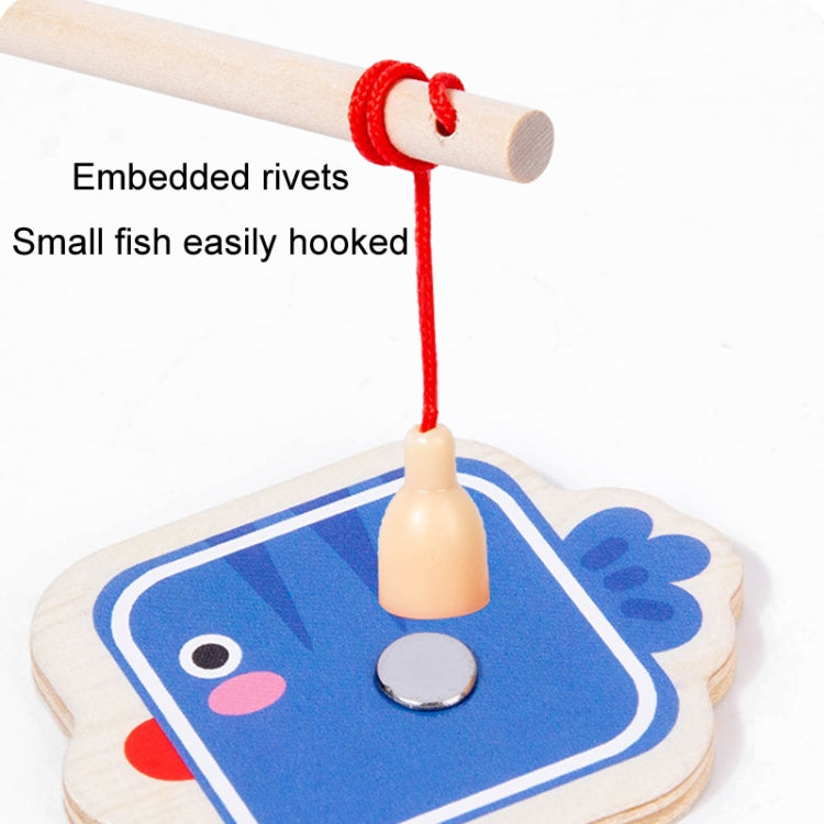 Toddler Color Shape Cognition Fishing Game Montessori Toy Wooden Magnetic Parent-Child Toy