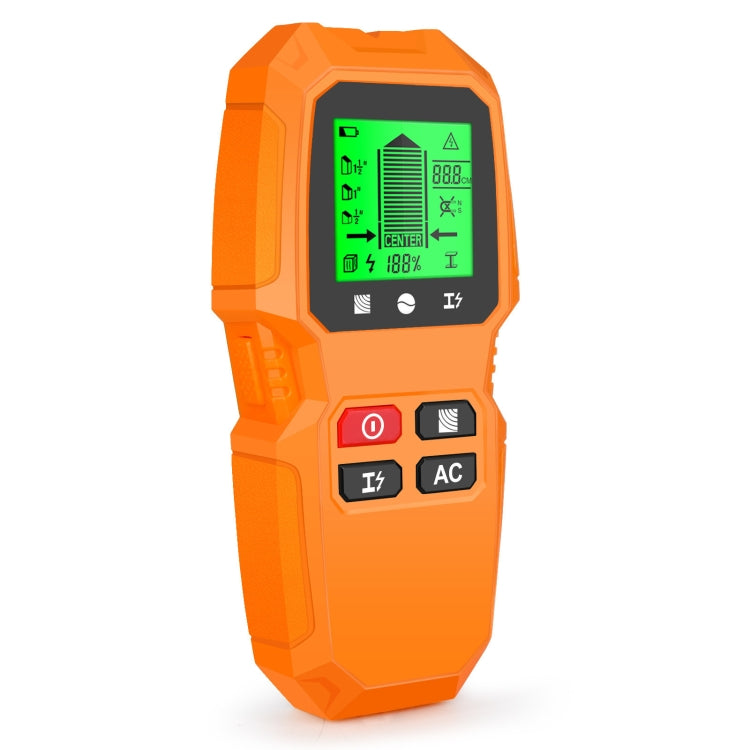 HW-QB6 5 In 1 Wall Scanner Handheld Stud Finder Wood Current Metal Live Wires Detection, HW-QB6 Black, HW-QB6 Orange, HW-QB6 (White