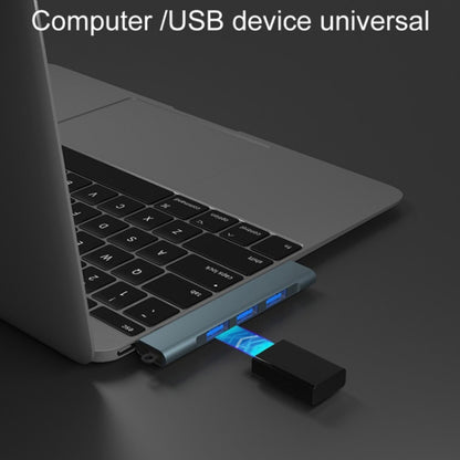 Side Plug Wireless Docking Station 4 In 1 Multifunctional Computer Cable Hubs, Type-C 3.0 Silver, Type-C 3.0 Gray, USB 3.0 Silver, USB 3.0 Gray