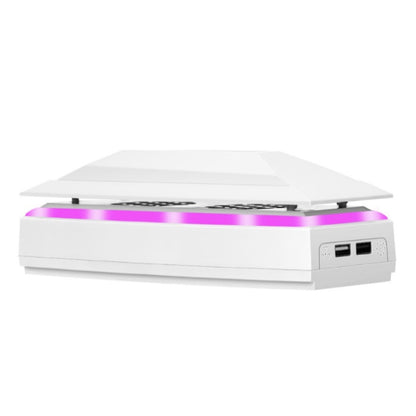 For PS5 Slim Top Dustproof Colorful Cooling Fan 3 Adjustable Speed, Top Fan