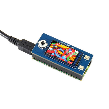 Waveshare 19340 For Raspberry Pi Pico 1.14inch 65K Colors LCD Display Module, 1.14inch LCD