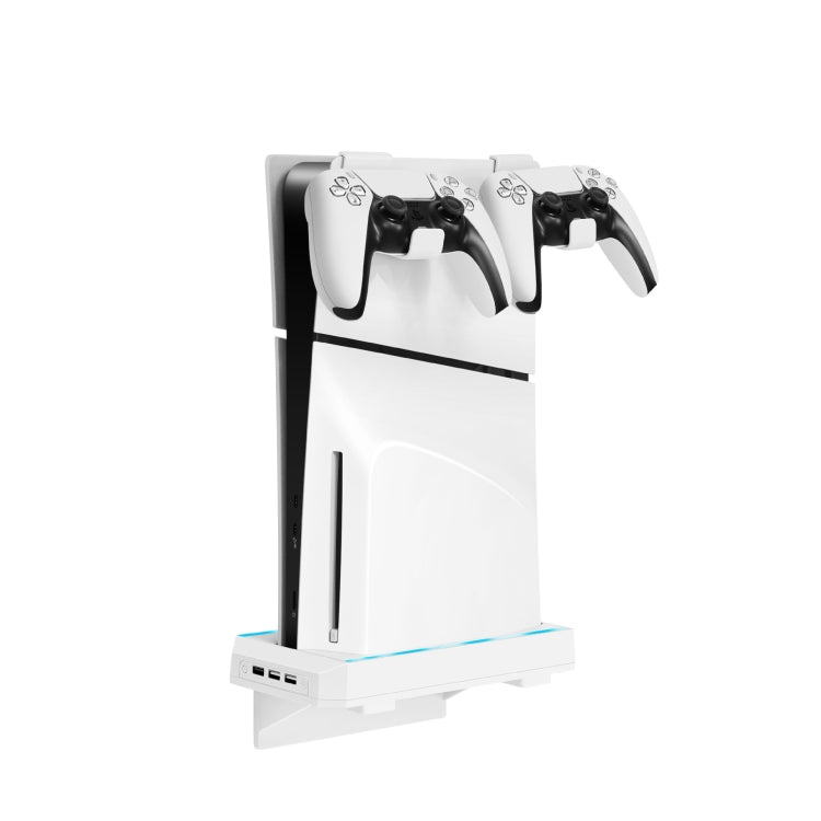 For PS5 Slim Console Wall-mounted Storage Rack With 3 USB2.0 Ports, Wall-mounted  Rack