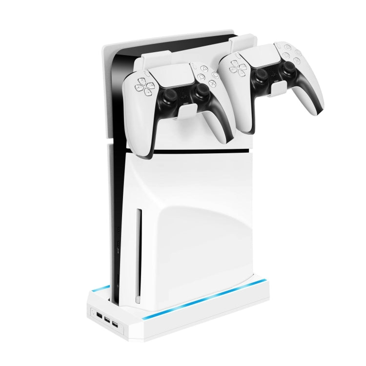 For PS5 Slim Console Wall-mounted Storage Rack With 3 USB2.0 Ports, Wall-mounted  Rack