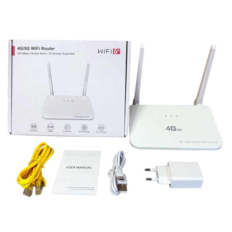 4G CPE Wireless Plug-In Mobile Routing WiFi6 Wire Hotspot, EU Plug, CP106-2