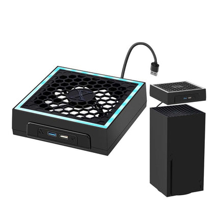 For Microsoft XBOX Series X Top Colorful Cooling Fan 3 Adjustable Speed