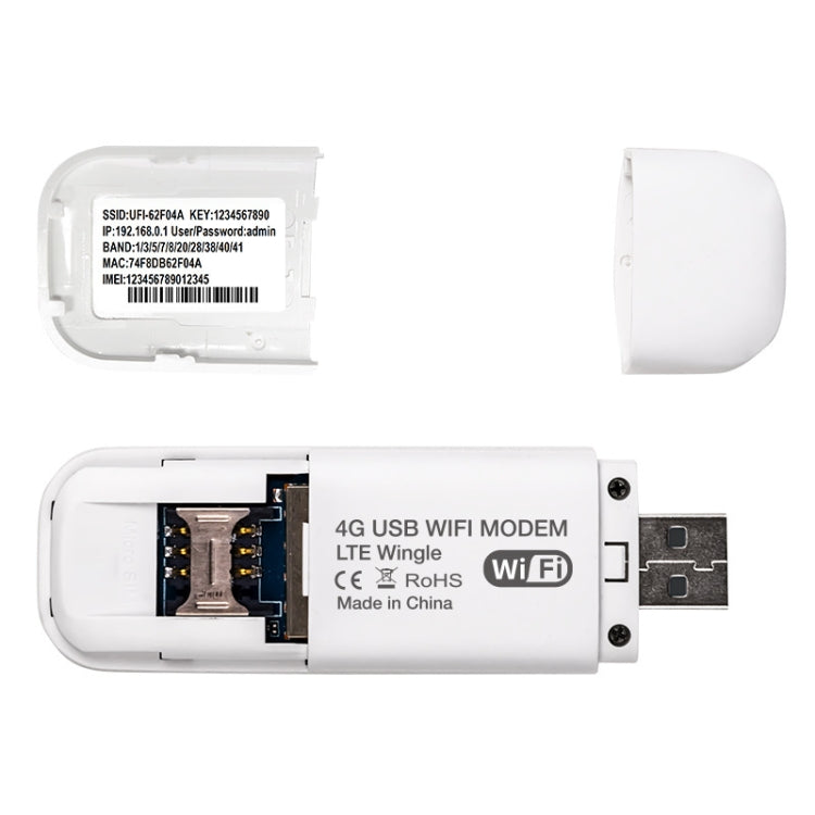 4G UFI LTE WiFi Dongle Wireless Router Plug-in NIC Router, Global Edition, U6