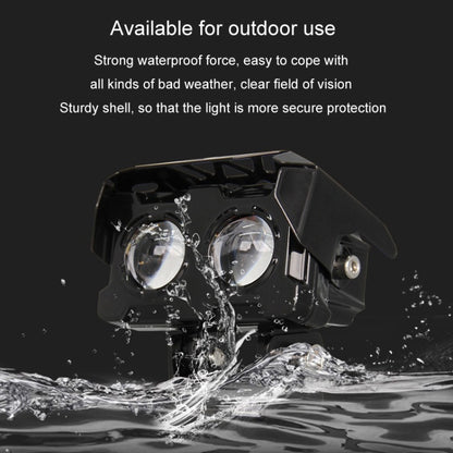 Motorcycle Spotlight High Bright Two Color Modified External Waterproof LED Lens Headlight, 20W, 12W