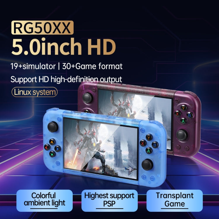 RG50XX 5-Inch Retro Handheld Game Console Linux System Built In 15000+ Games