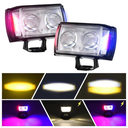 Motorcycle LED Spotlight External Mini Lens High Brightness Flash Headlight Driving Fog Lamps