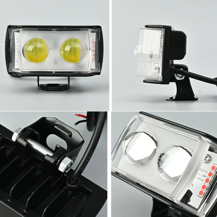 Motorcycle LED Spotlight External Mini Lens High Brightness Flash Headlight Driving Fog Lamps