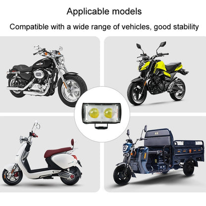 Motorcycle LED Spotlight External Mini Lens High Brightness Flash Headlight Driving Fog Lamps