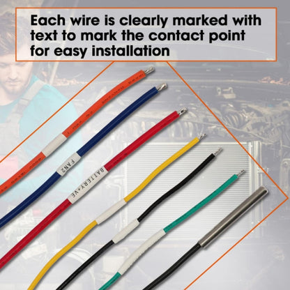 Digital Radiator Fan Controller Switch Automotive Fan Wiring Harness, 12V, 24V