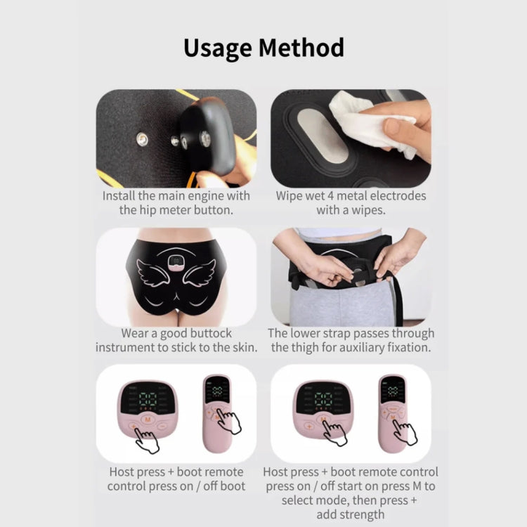 EMS Buttocks Beauty Instrument Buttocks Massage Patch, Without Remote Control Orange, With Remote Orange, With Remote & Extension Strap Orange, With Remote Pink, With Remote & Extension Strap Pink