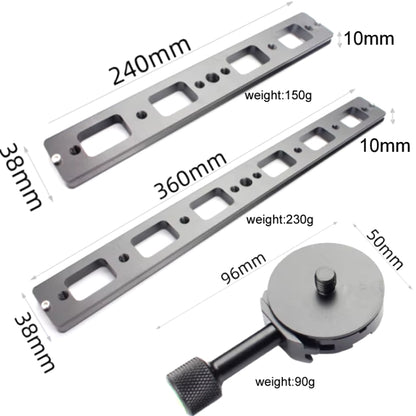 Double Camera Bracket Arca Swiss Quick Release Plate, Movable Base, PU240, PU360