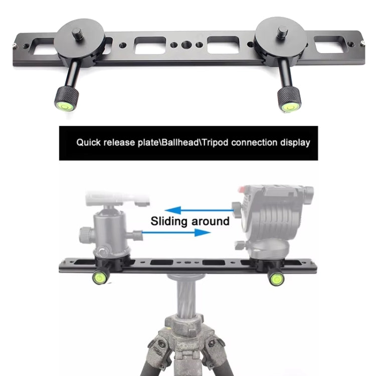 Double Camera Bracket Arca Swiss Quick Release Plate, Movable Base, PU240, PU360