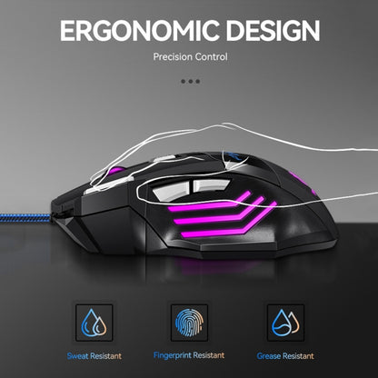 T-WOLF M1 7-keys RGB Atmosphere Light USB Gaming Wired Mouse