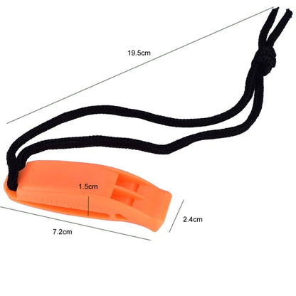 Dual-Frequency Outdoor Survival Whistle With Built-In Lanyard