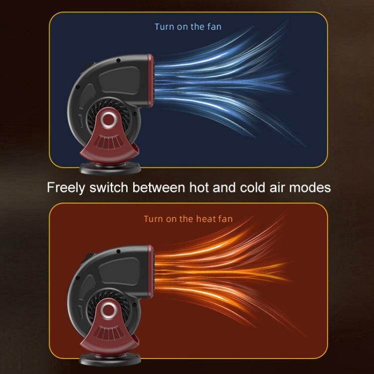 Portable Car Heater Small Fan Defogger, 12V Black, 12V Red, 24V Black, 24V Red