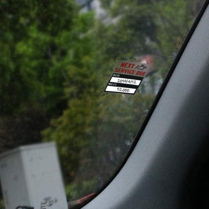 Car Oil Change/Maintenance Reminder Window Sticker