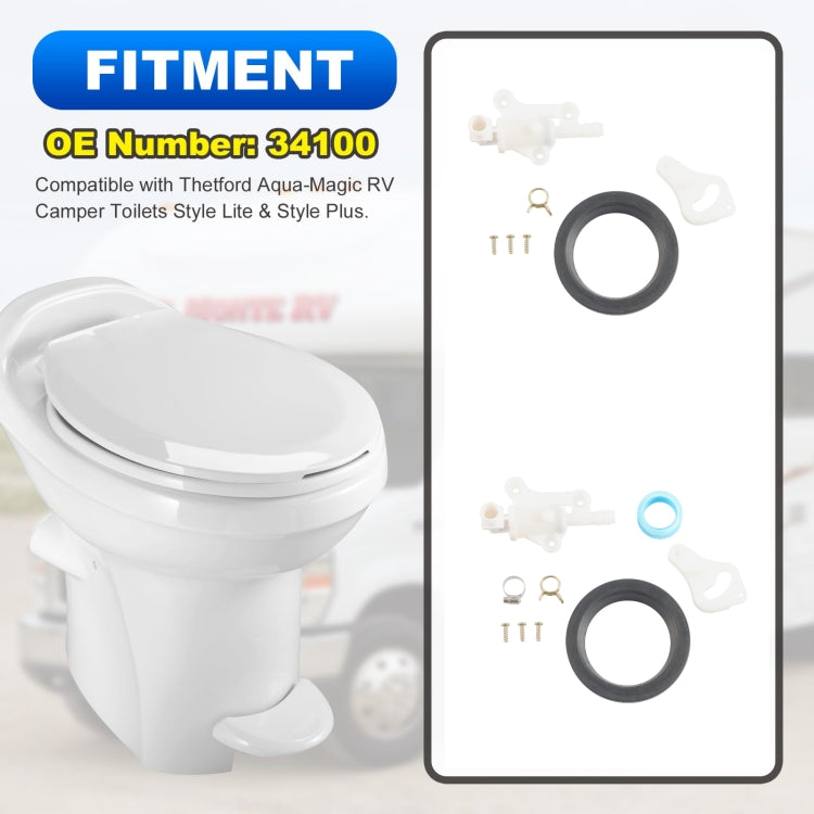 RV Toilet Water Module Components For Thetford Aqua-Magic, A10100, A10109+Hose Clamp+Raw Tape