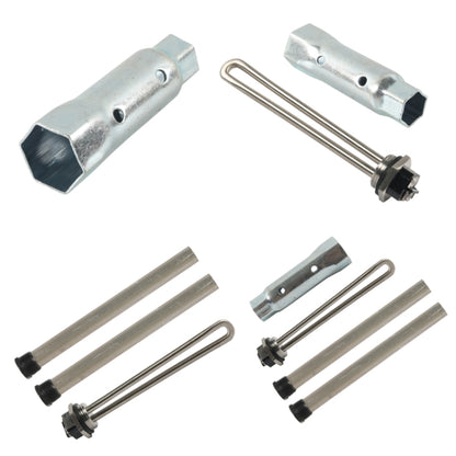 Water Heater Heating Element For RV Camper, 27mm/38mm Wrench Socket, 120V Heating Tube + Sleeve, 3pcs /Pack Heating Tube + Anode Rod, 4pcs /Pack Heating Tube + Anode Rod + Sleeve