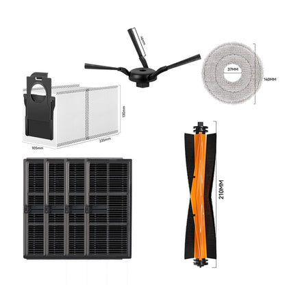 For Dreame S40 Pro Ultra / S40 Sweeping Robot Replacement Parts, Side Brush, 2pcs Filter, Roller Brush, Rag, Dust Bag