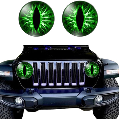 1pair Beast Eyes Headlight Decorative Stickers Off-Road Vehicle Front Lights Stereo Decals, 1, 2, 3, 4, 5, 6, 7, 8, 9, 25, 28, 29, 30, 31