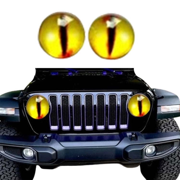 1pair Beast Eyes Headlight Decorative Stickers Off-Road Vehicle Front Lights Stereo Decals, 1, 2, 3, 4, 5, 6, 7, 8, 9, 25, 28, 29, 30, 31