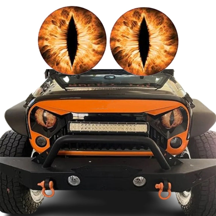 1pair Beast Eyes Headlight Decorative Stickers Off-Road Vehicle Front Lights Stereo Decals, 1, 2, 3, 4, 5, 6, 7, 8, 9, 25, 28, 29, 30, 31