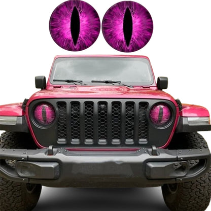 1pair Beast Eyes Headlight Decorative Stickers Off-Road Vehicle Front Lights Stereo Decals, 1, 2, 3, 4, 5, 6, 7, 8, 9, 25, 28, 29, 30, 31