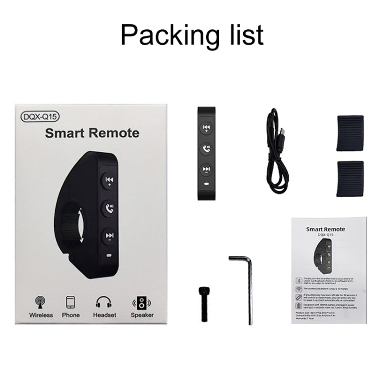 Q15 Motorcycle Riding Wireless Bluetooth Handlebar Control Phone Button Remote Controller