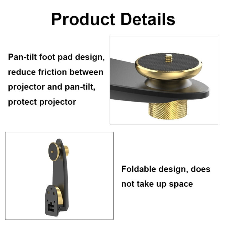 Aluminum Alloy Pan Head Adjustable Foldable Projector Wall Mount