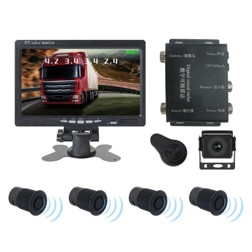 7 Inch Reversing Detection Visible AHD Digital Radar Image