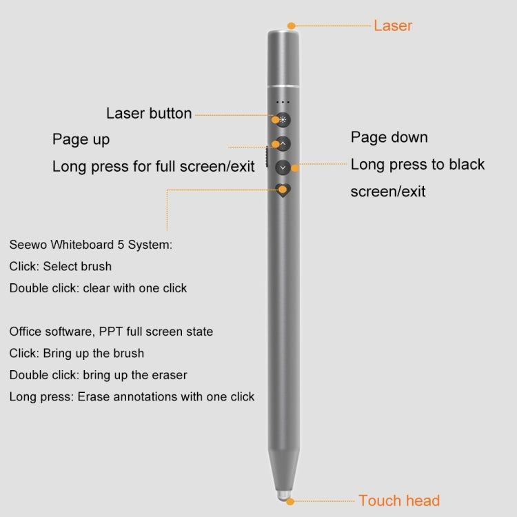 Multifunctional Conference Teaching Page Turning Pen Laser Pointer, Without Telescopic