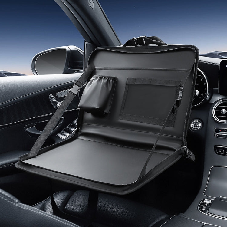 Multifunctional Car Steering Wheel Dining Table Car Seatback Hanging Foldable Storage Bag
