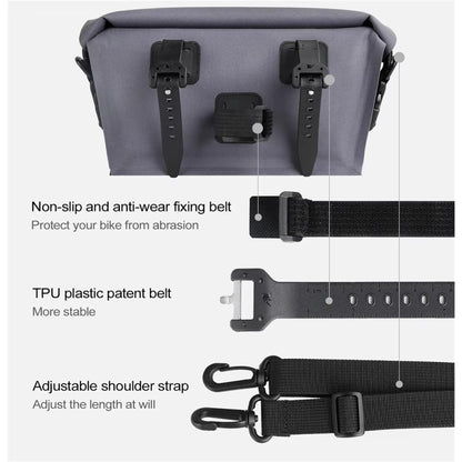 Rhinowalk X20997 4L Fully Waterproof Multifunctional Bicycle Handlebar Bag Cycling Bag